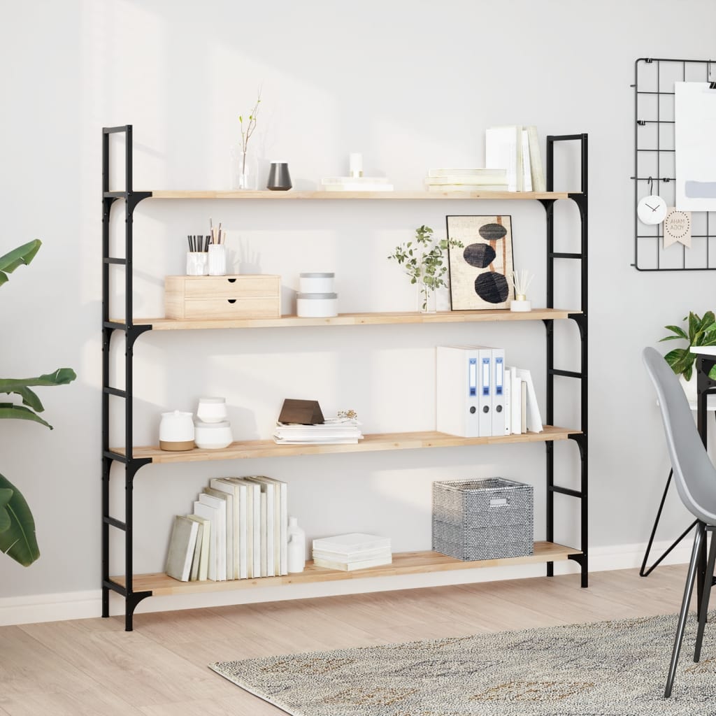 Floating Shelf 160x20x2 cm Untreated Solid Wood Acacia