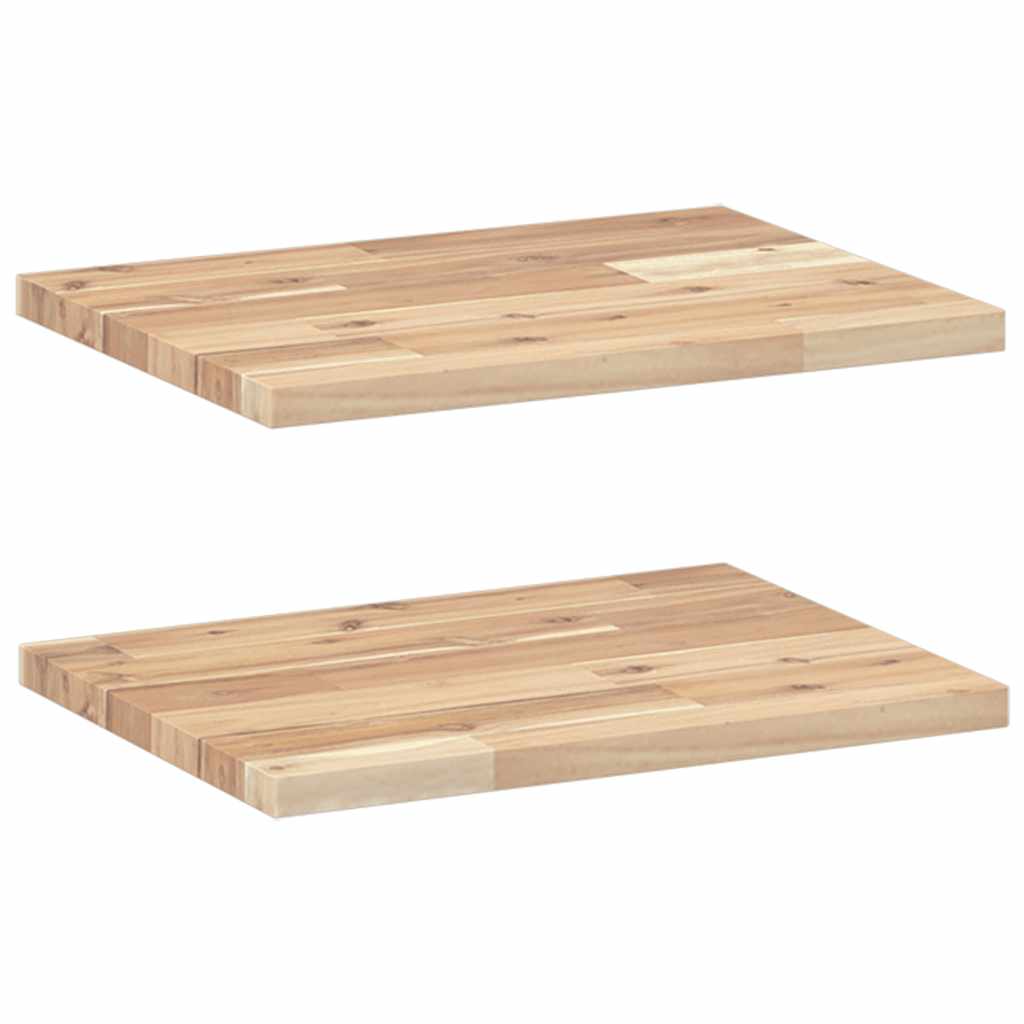 Floating Shelves 2 pcs 40x30x2 cm Untreated Solid Wood Acacia