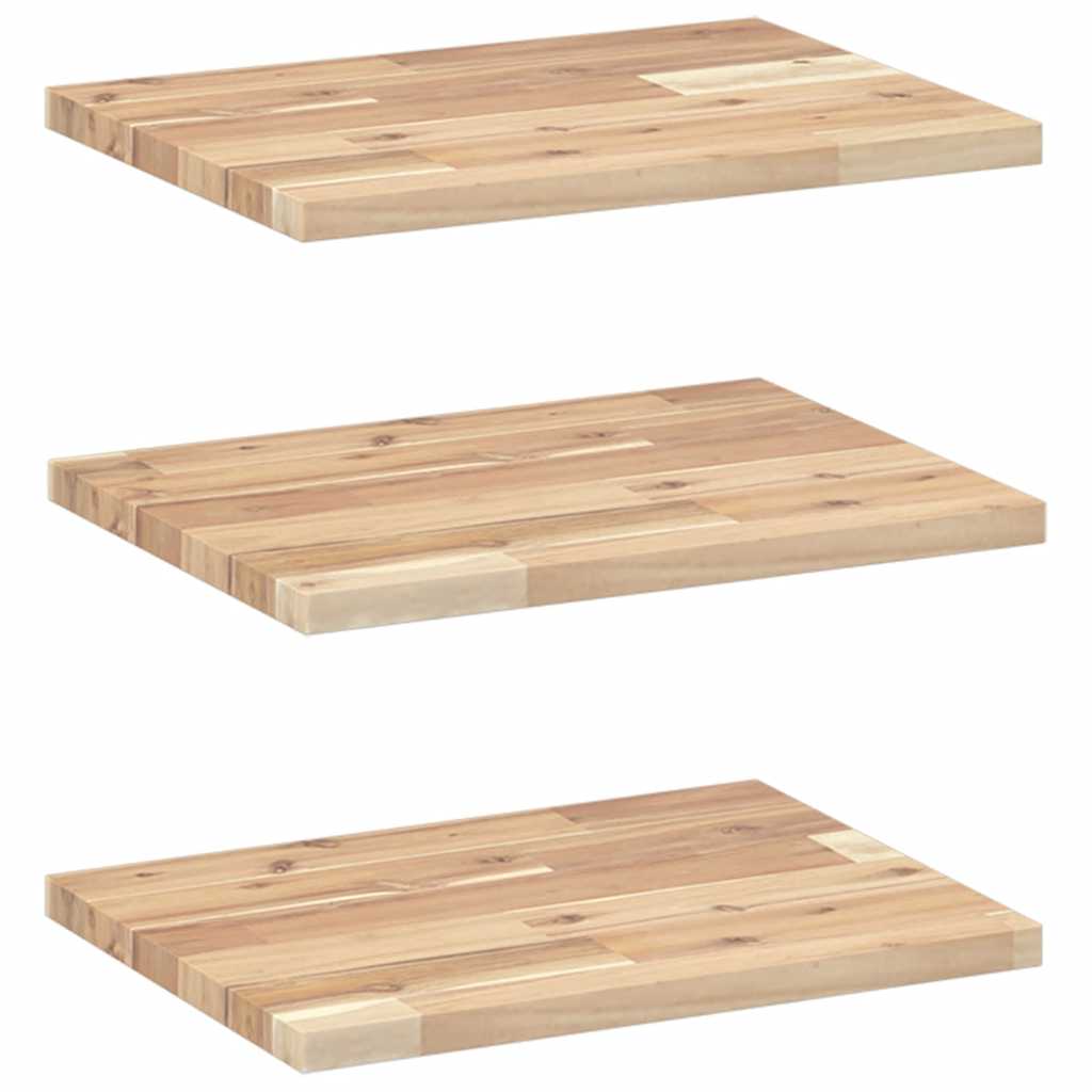 Floating Shelves 3 pcs 40x30x2 cm Untreated Solid Wood Acacia