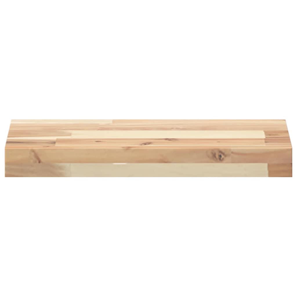 Floating Shelves 2 pcs 60x20x4 cm Untreated Solid Wood Acacia