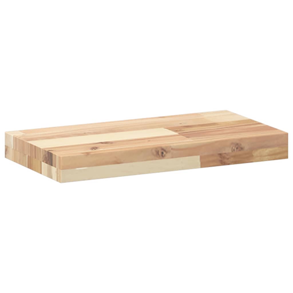 Floating Shelves 2 pcs 60x20x4 cm Untreated Solid Wood Acacia