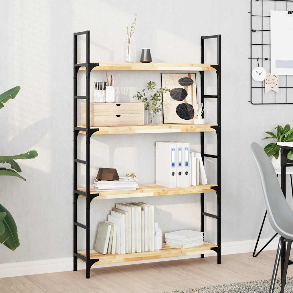 Floating Shelves 4 pcs 100x20x4 cm Untreated Solid Wood Acacia