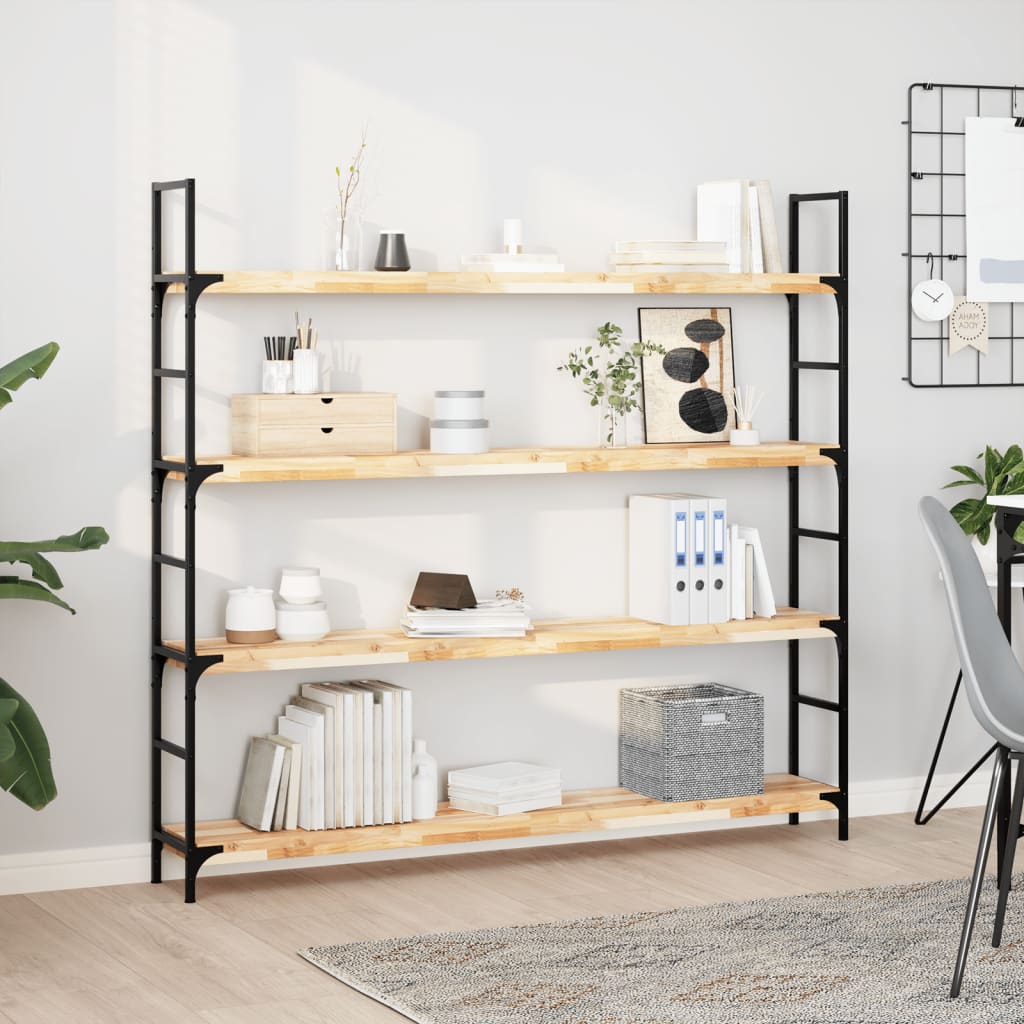 Floating Shelves 3 pcs 160x20x4 cm Untreated Solid Wood Acacia