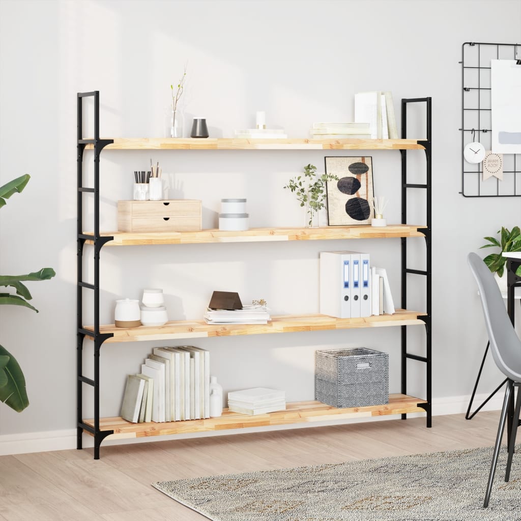 Floating Shelves 4 pcs 160x20x4 cm Untreated Solid Wood Acacia