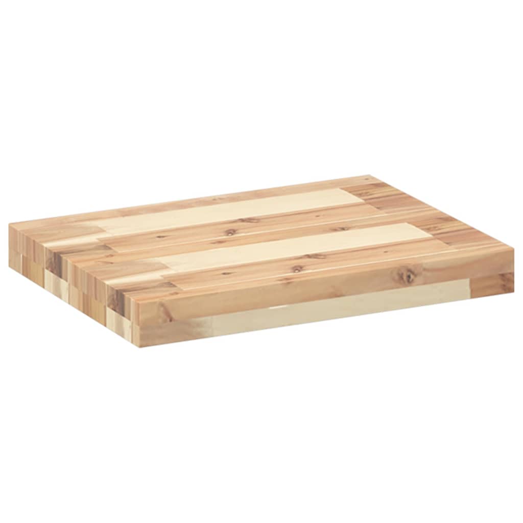 Floating Shelves 2 pcs 60x30x4 cm Untreated Solid Wood Acacia