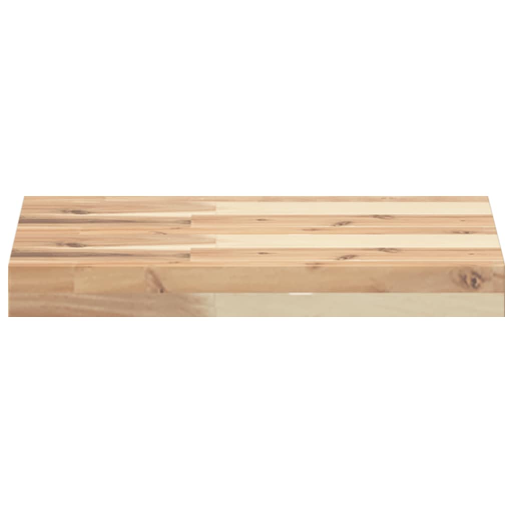 Floating Shelves 2 pcs 60x30x4 cm Untreated Solid Wood Acacia