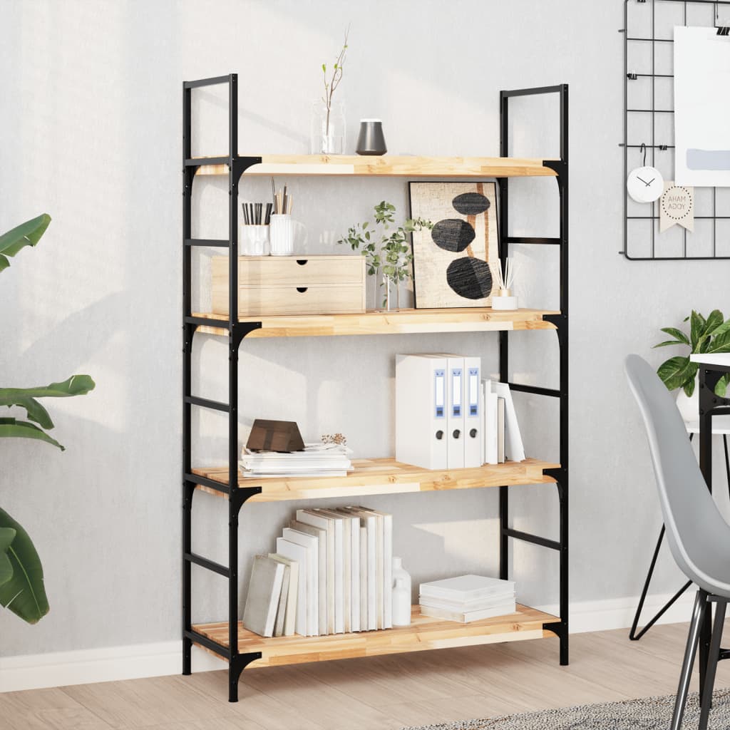 Floating Shelves 4 pcs 100x30x4 cm Untreated Solid Wood Acacia