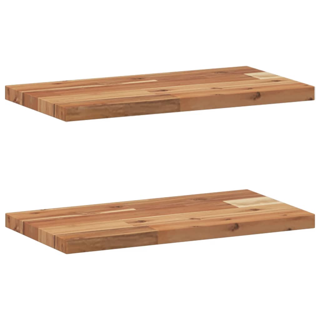 vidaXL Floating Shelves 2 pcs 40x20x2 cm Oil Finished Solid Wood Acacia