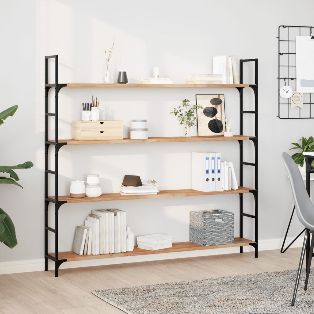 Floating Shelves 4 pcs 160x20x2 cm Oil Finished Solid Wood Acacia