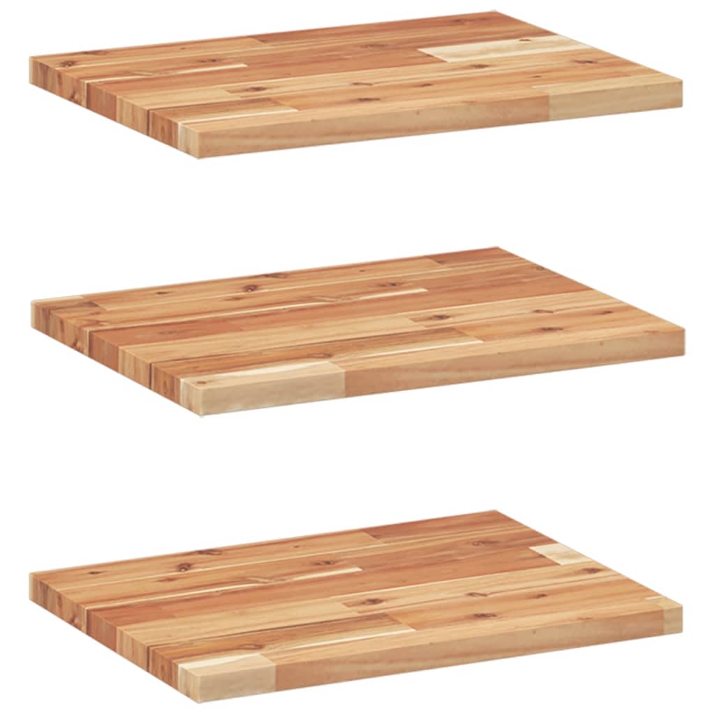 Floating Shelves 3 pcs 60x30x2 cm Oil Finished Solid Wood Acacia