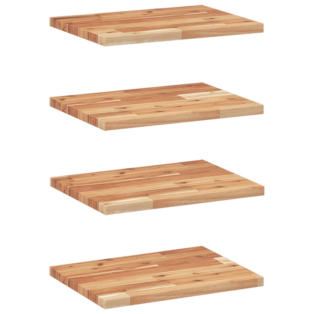 Floating Shelves 4 pcs 60x30x2 cm Oil Finished Solid Wood Acacia
