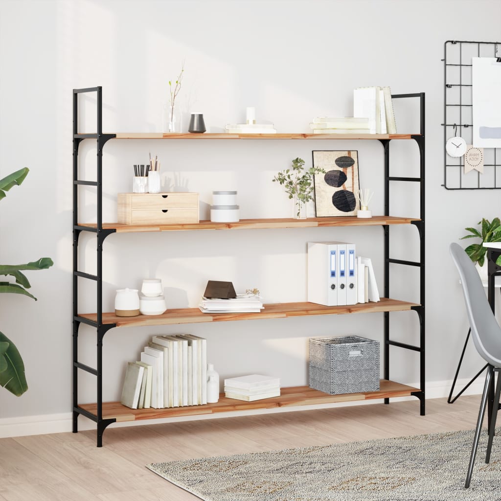 Floating Shelves 2 pcs 120x30x2 cm Oil Finished Solid Wood Acacia