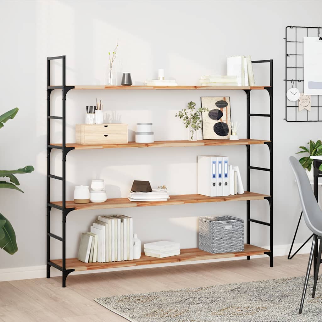 Floating Shelves 2 pcs 140x30x2 cm Oil Finished Solid Wood Acacia