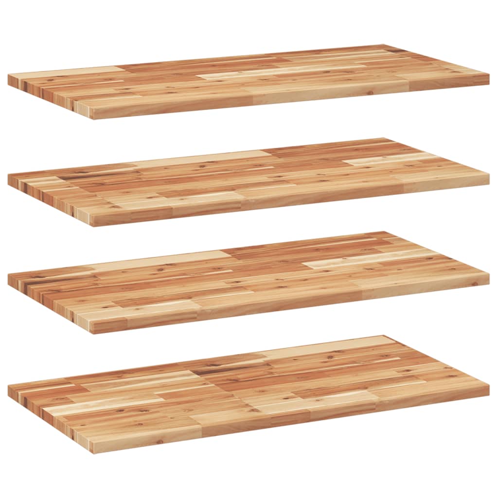 Floating Shelves 4 pcs 80x40x2 cm Oil Finished Solid Wood Acacia