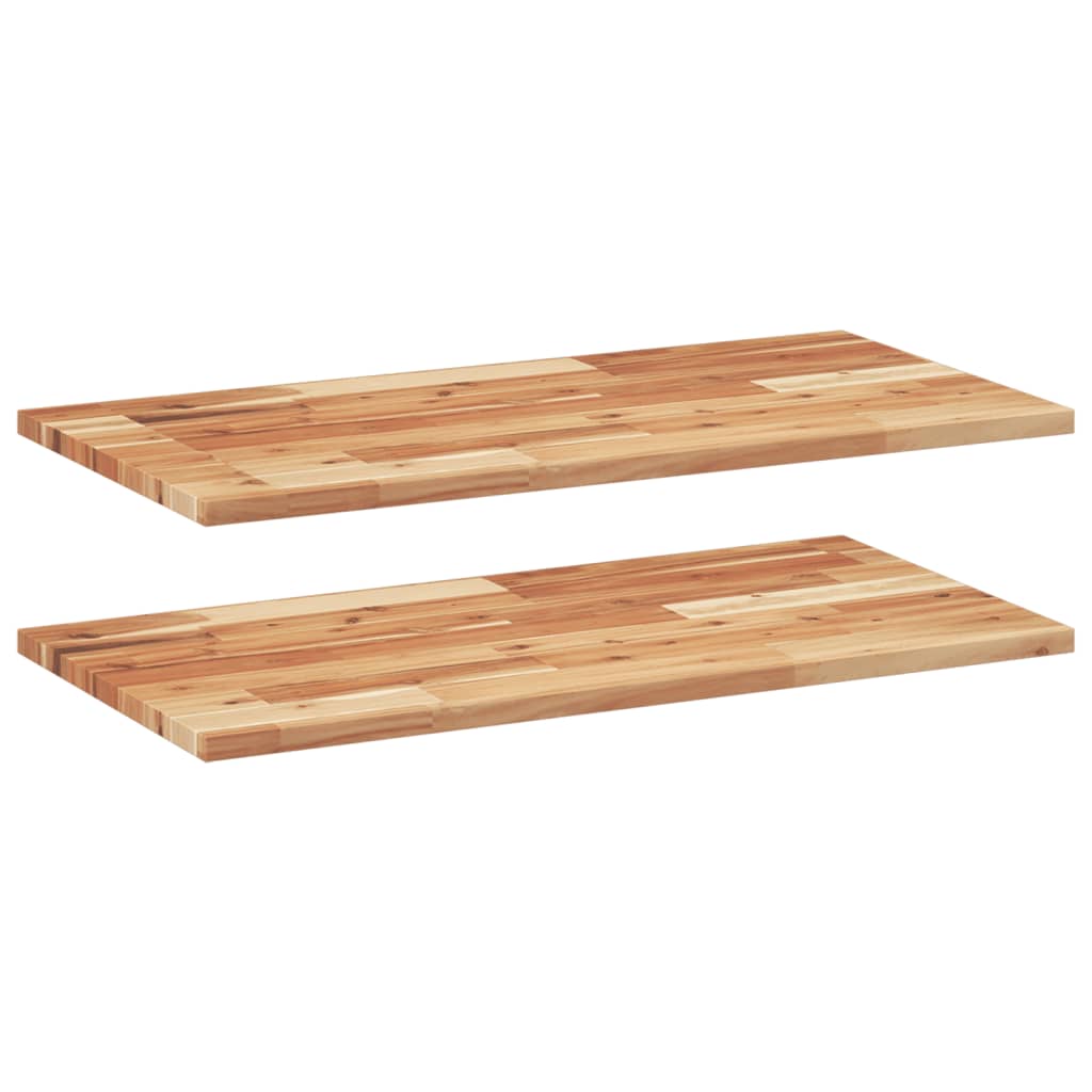 Floating Shelves 2 pcs 100x40x2 cm Oil Finished Solid Wood Acacia