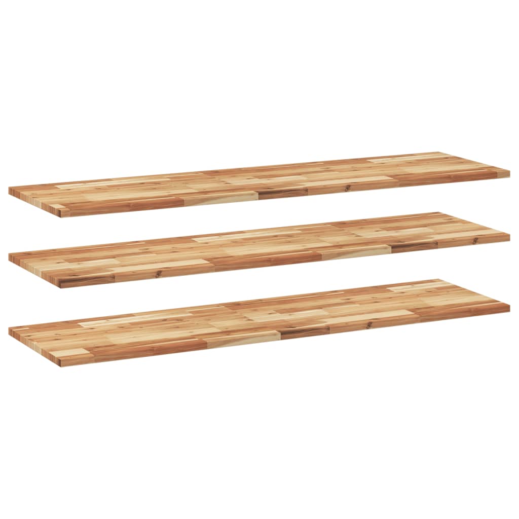 Floating Shelves 3 pcs 160x40x2 cm Oil Finished Solid Wood Acacia