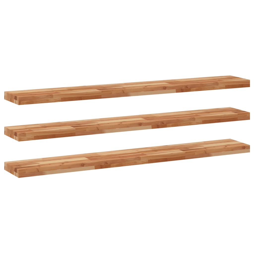 Floating Shelves 3 pcs 160x20x4 cm Oil Finished Solid Wood Acacia