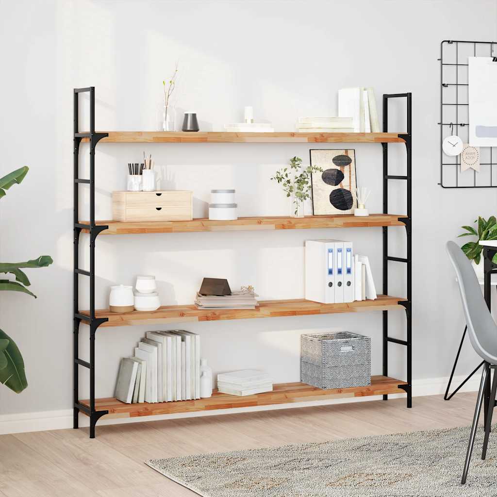 Floating Shelves 4 pcs 160x20x4 cm Oil Finished Solid Wood Acacia