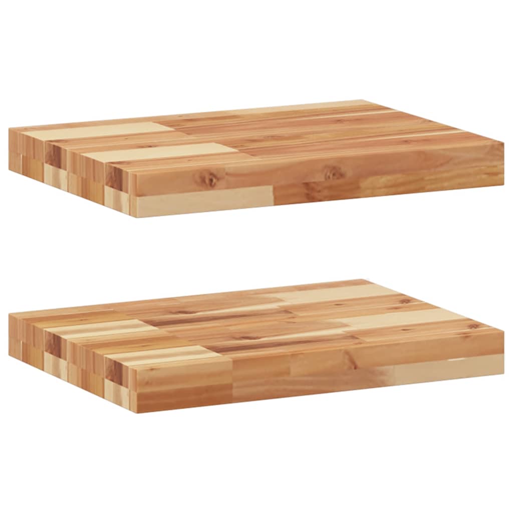 Floating Shelves 2 pcs 40x30x4 cm Oil Finished Solid Wood Acacia