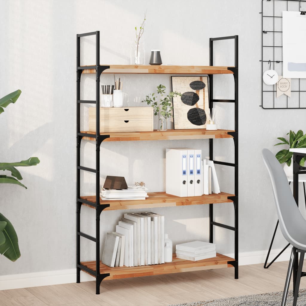Floating Shelves 4 pcs 100x30x4 cm Oil Finished Solid Wood Acacia