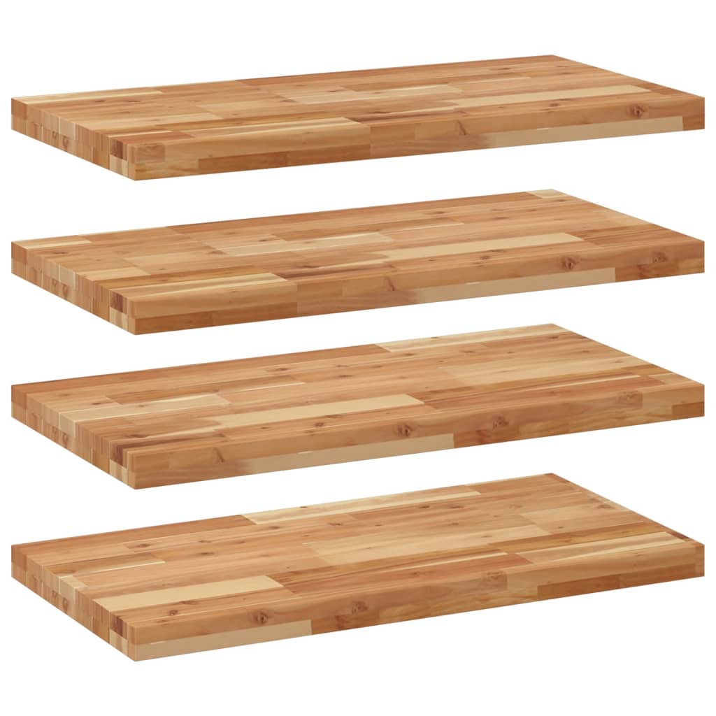 Floating Shelves 4 pcs 80x40x4 cm Oil Finished Solid Wood Acacia
