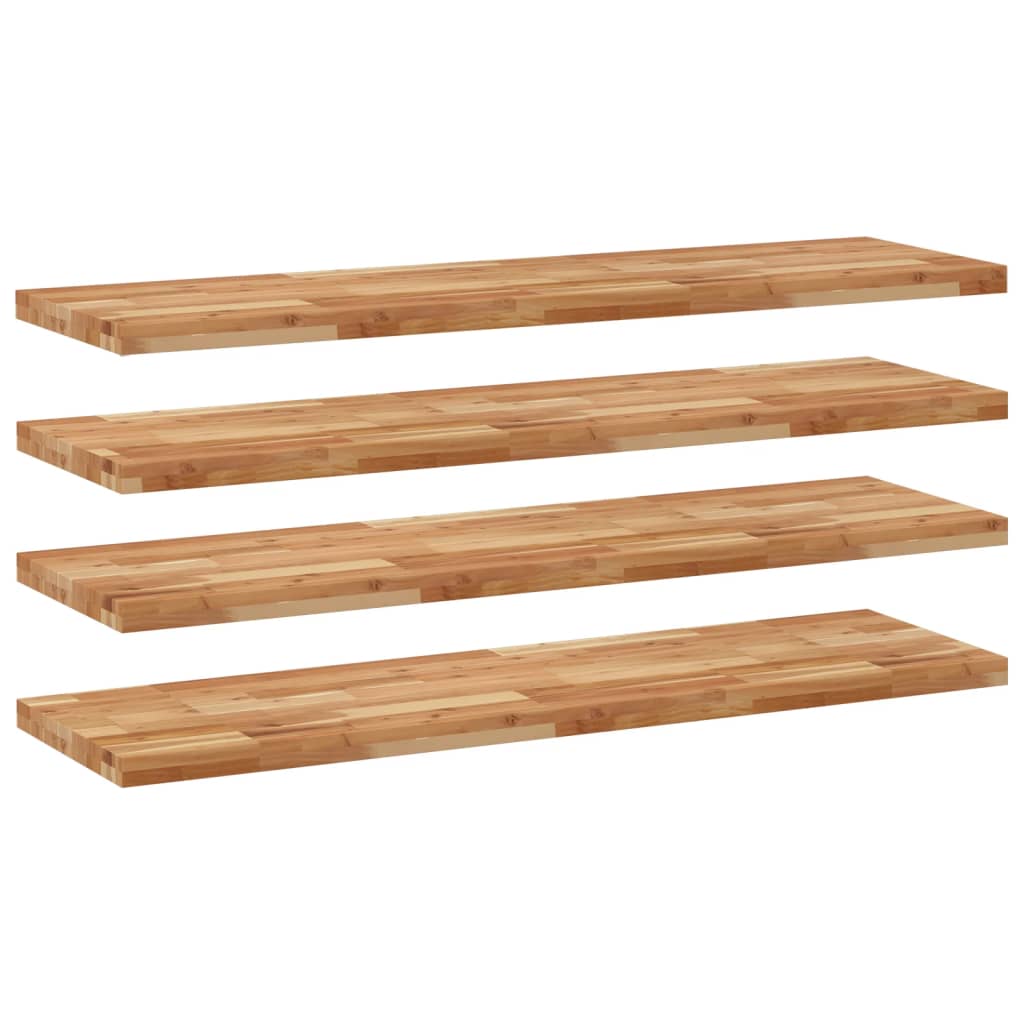 vidaXL Floating Shelves 4 pcs 120x40x4 cm Oil Finished Solid Wood Acacia