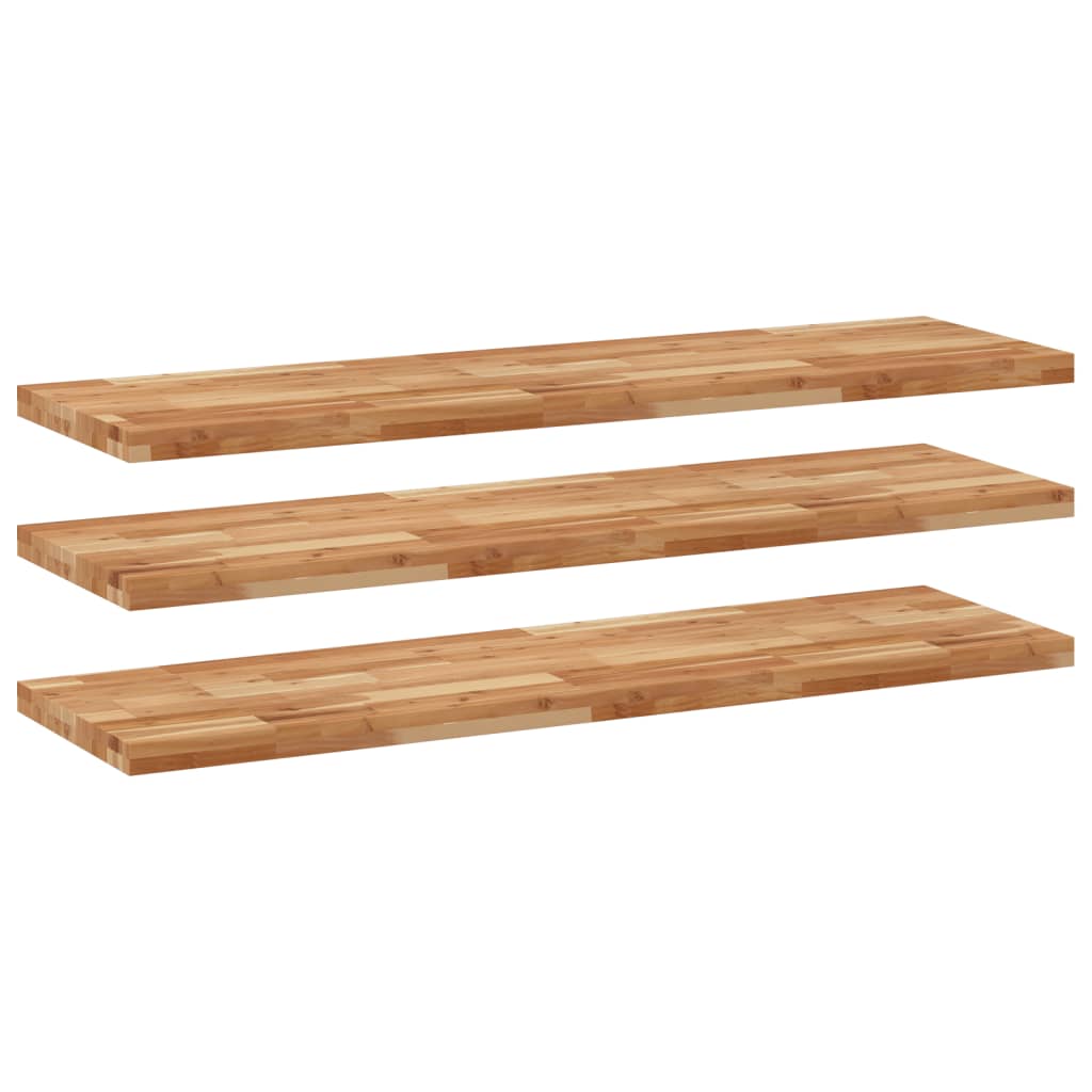 vidaXL Floating Shelves 3 pcs 140x40x4 cm Oil Finished Solid Wood Acacia