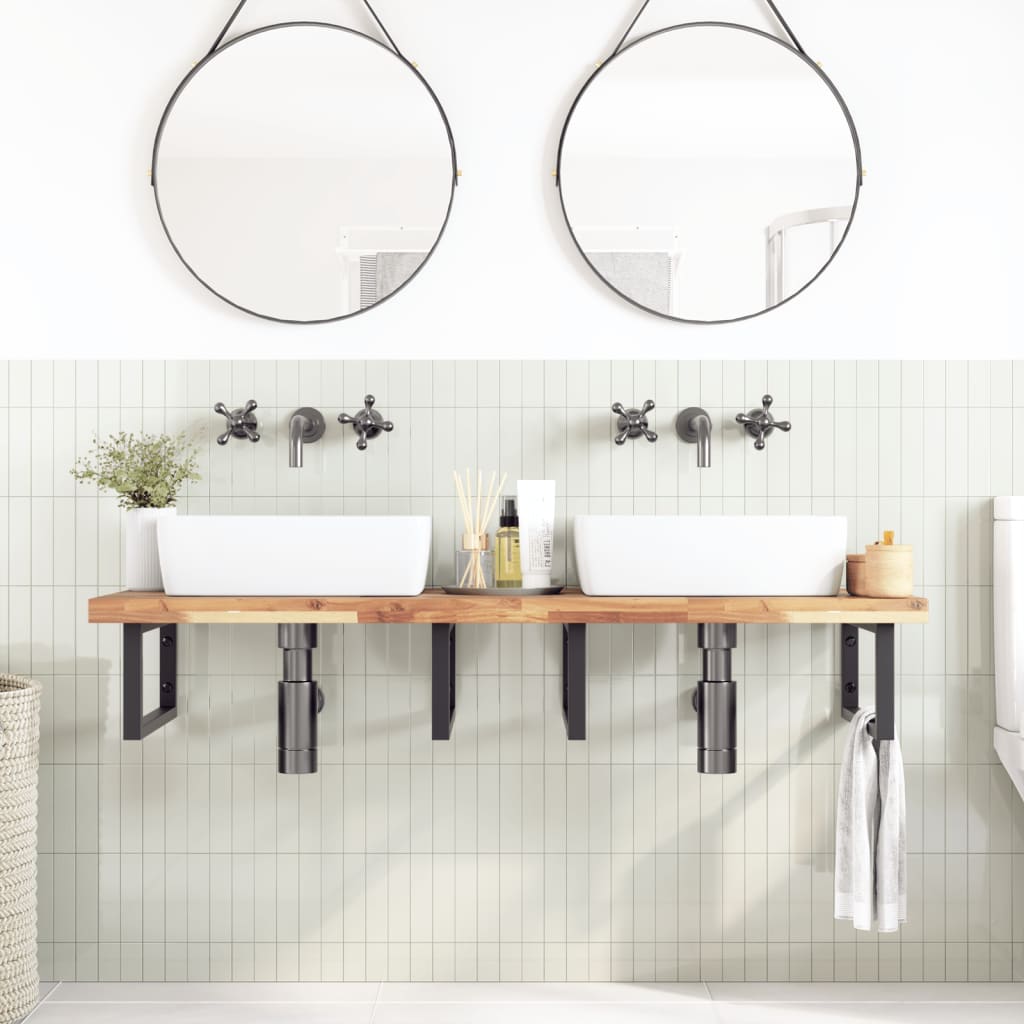 Bathroom Vanity Top Untreated 140x50x4 cm Solid Wood Acacia