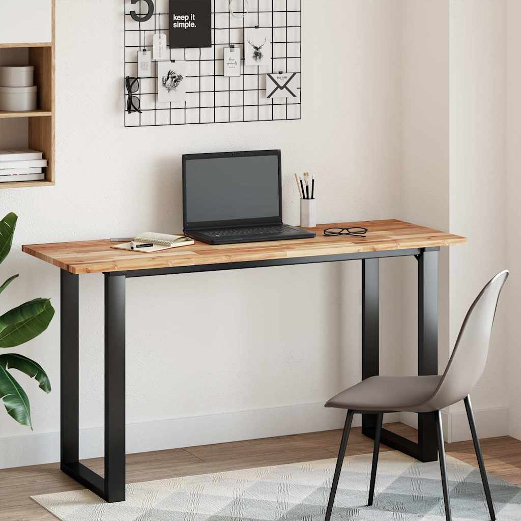 Desk Top Oil Finished 140x50x2 cm Solid Wood Acacia
