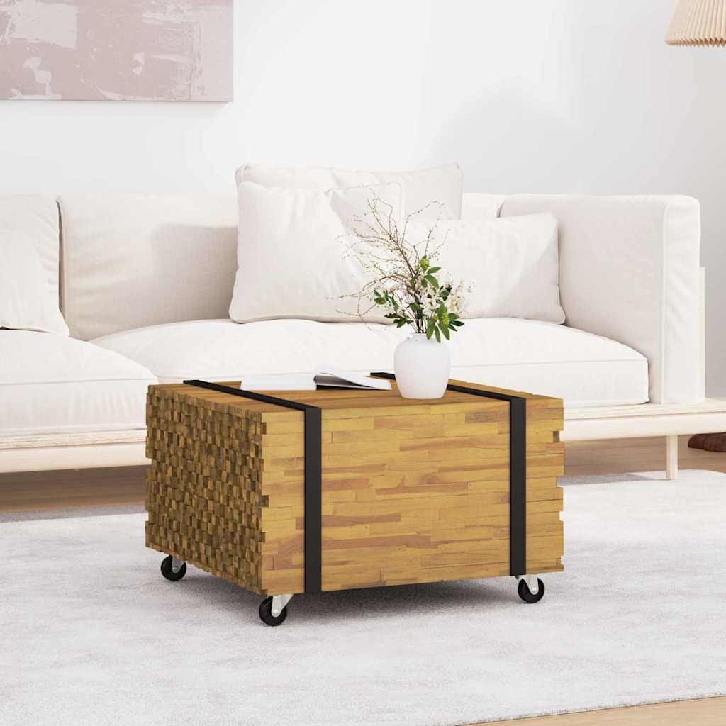 Coffee Table Brown 60 x 60 x 38 cm Solid Teak Wood