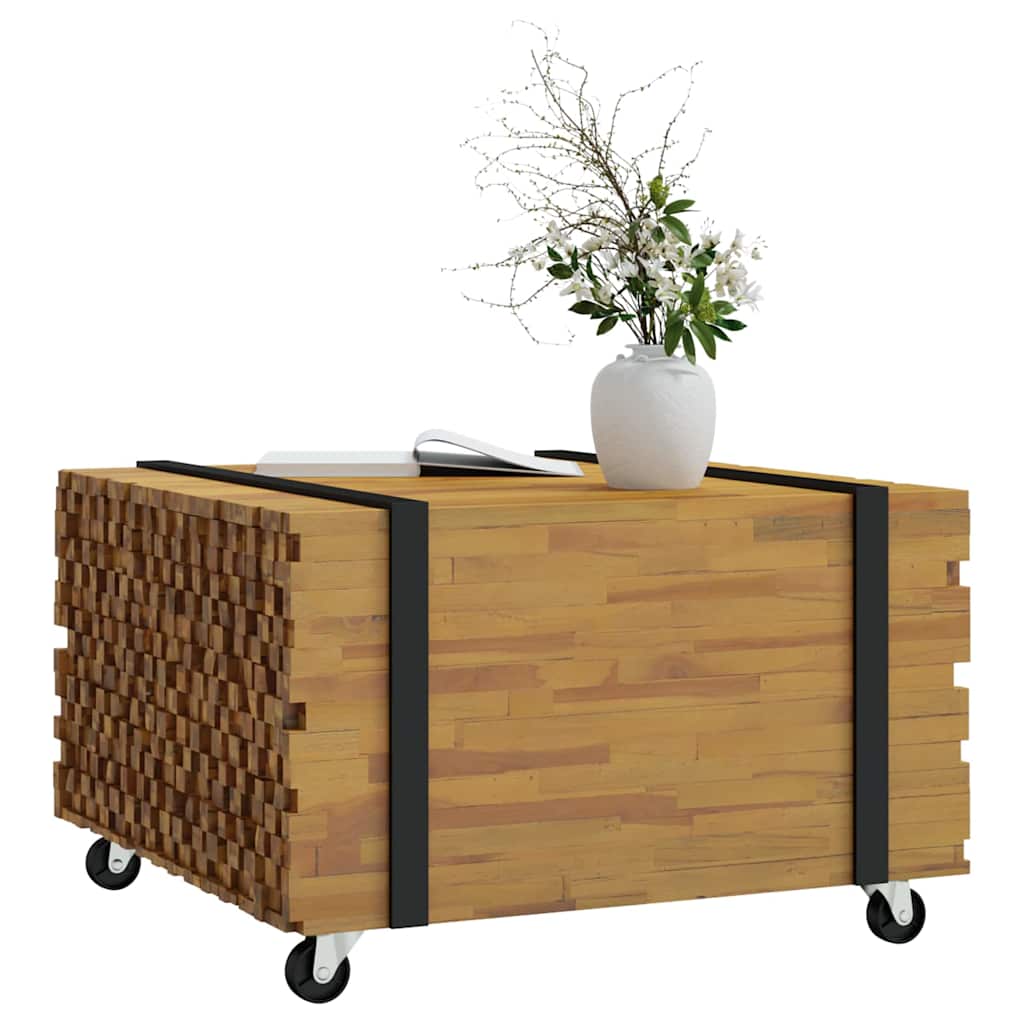 Coffee Table Brown 60 x 60 x 38 cm Solid Teak Wood
