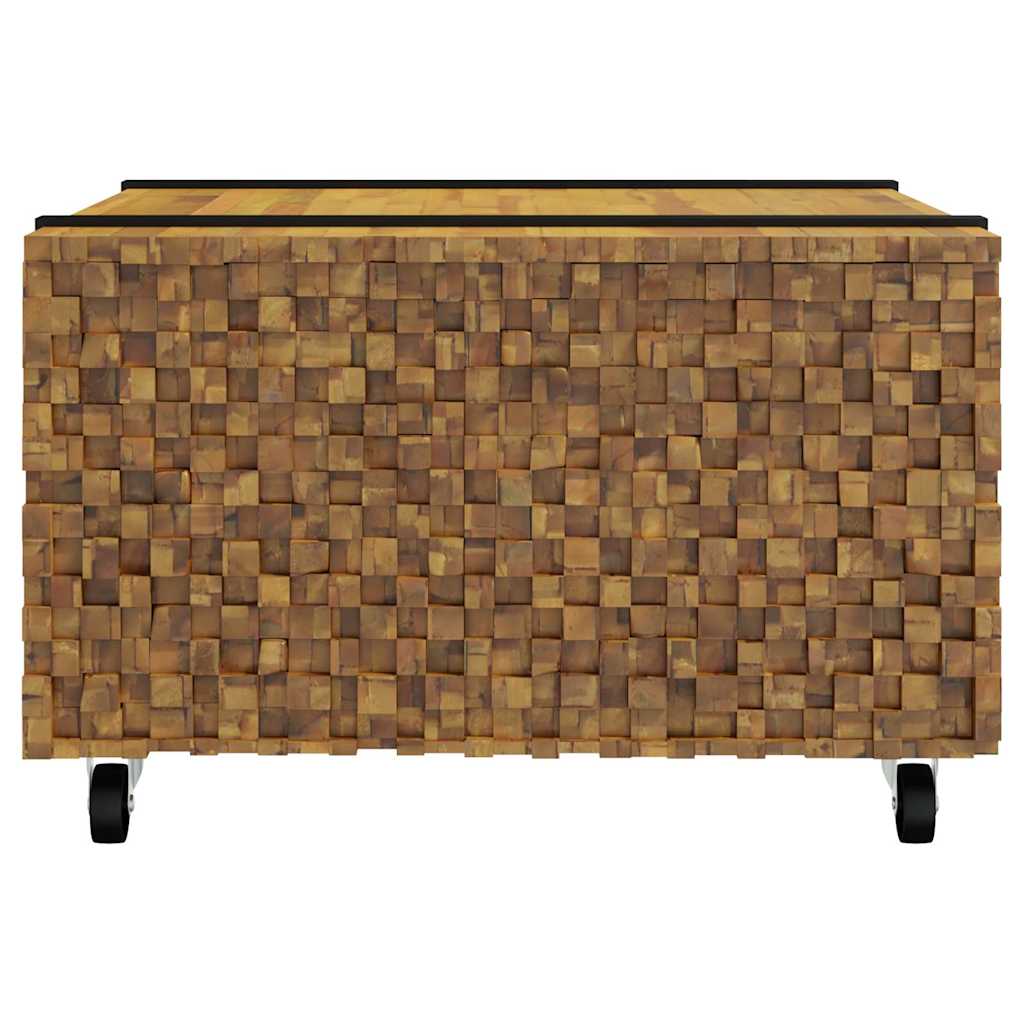 Coffee Table Brown 60 x 60 x 38 cm Solid Teak Wood