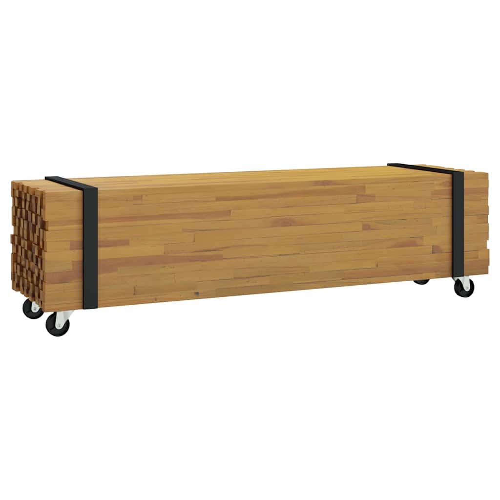 TV Stand Brown 110 x 30 x 30 cm Solid Teak Wood