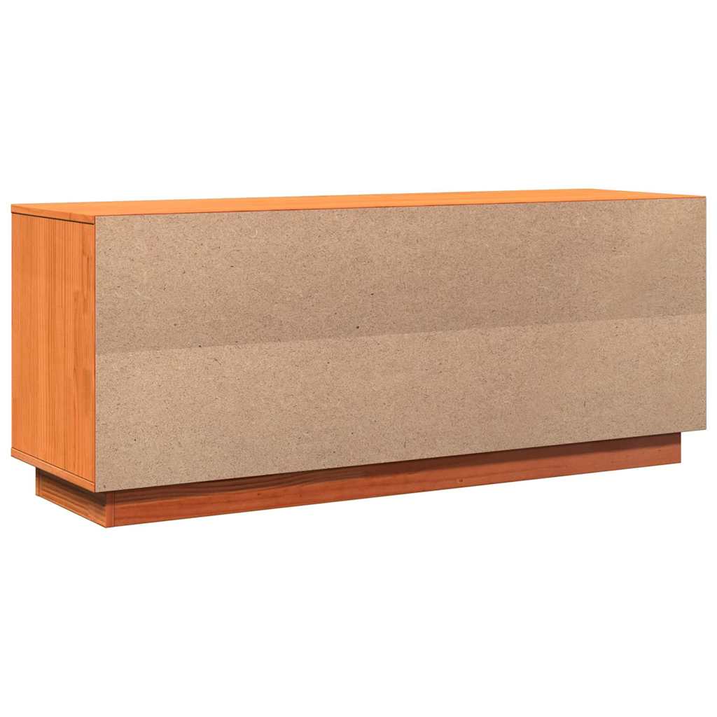 Shoe Cabinet Wax Brown 110x34x45 cm Solid Wood Pine