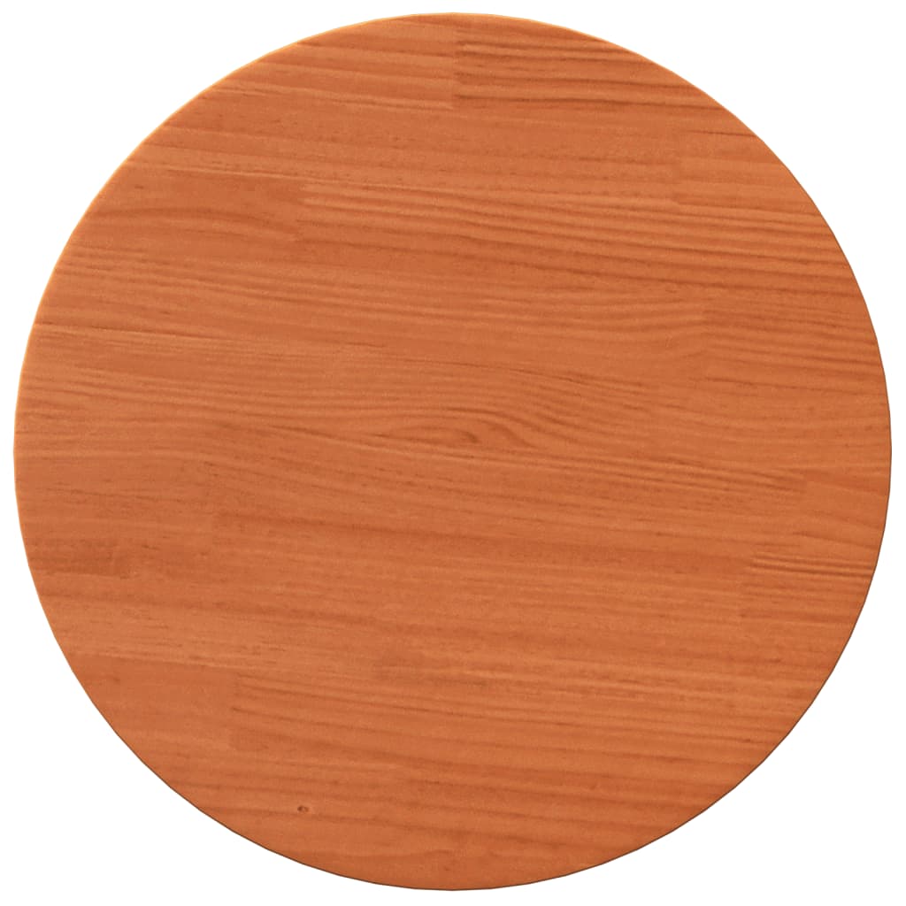 vidaXL Table Top Round Wax Brown Ø40x2.5 cm Solid Wood Pine