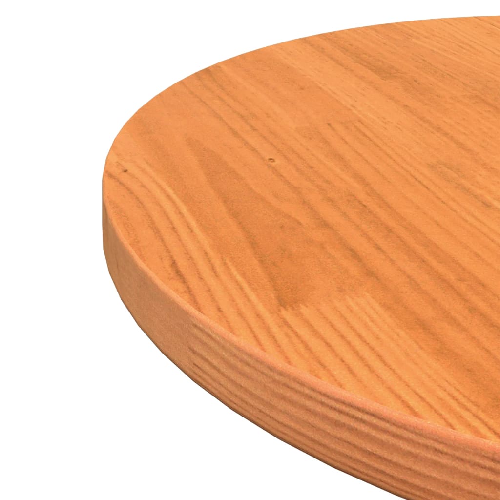 vidaXL Table Top Round Wax Brown Ø50x2.5 cm Solid Wood Pine