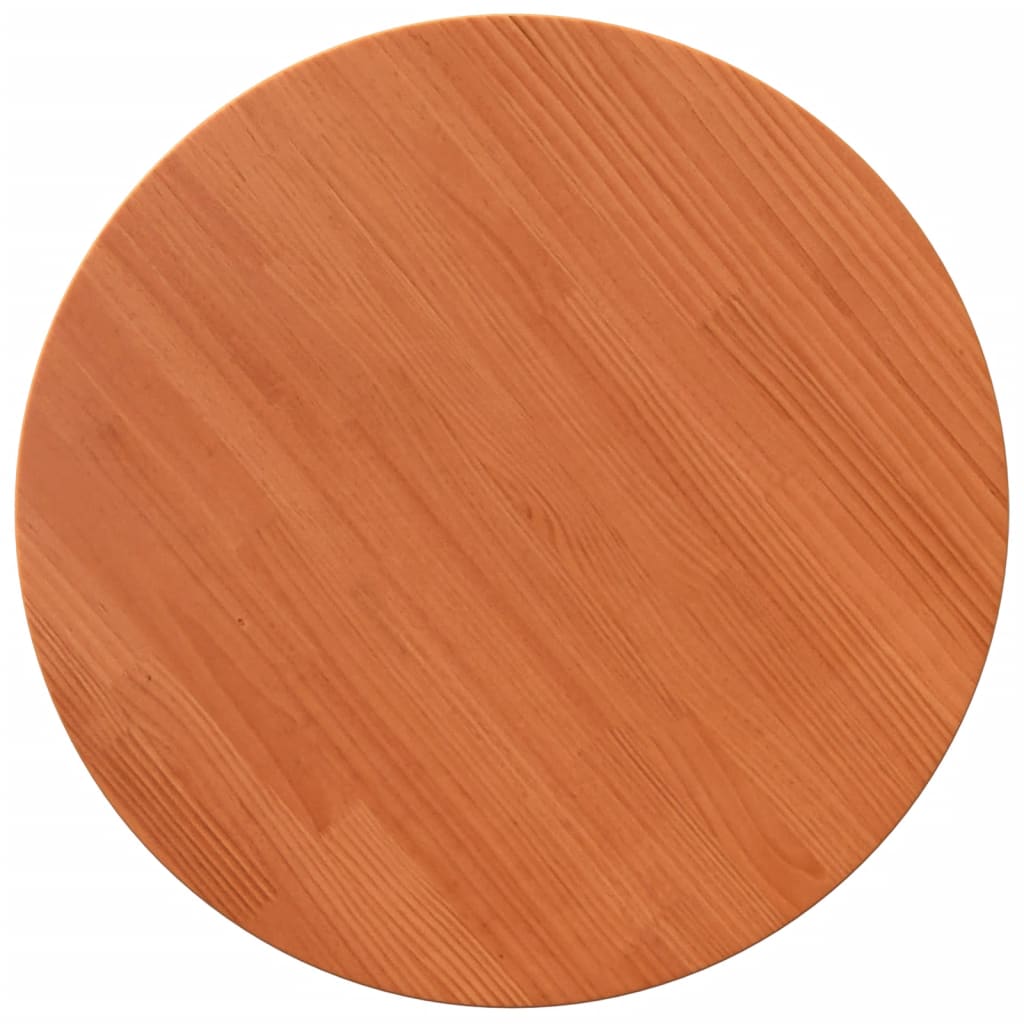 vidaXL Table Top Round Wax Brown Ø60x2.5 cm Solid Wood Pine