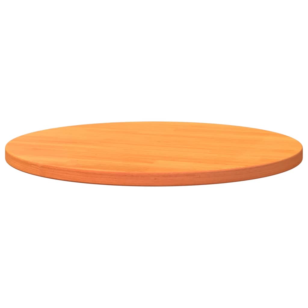 vidaXL Table Top Round Wax Brown Ø60x2.5 cm Solid Wood Pine