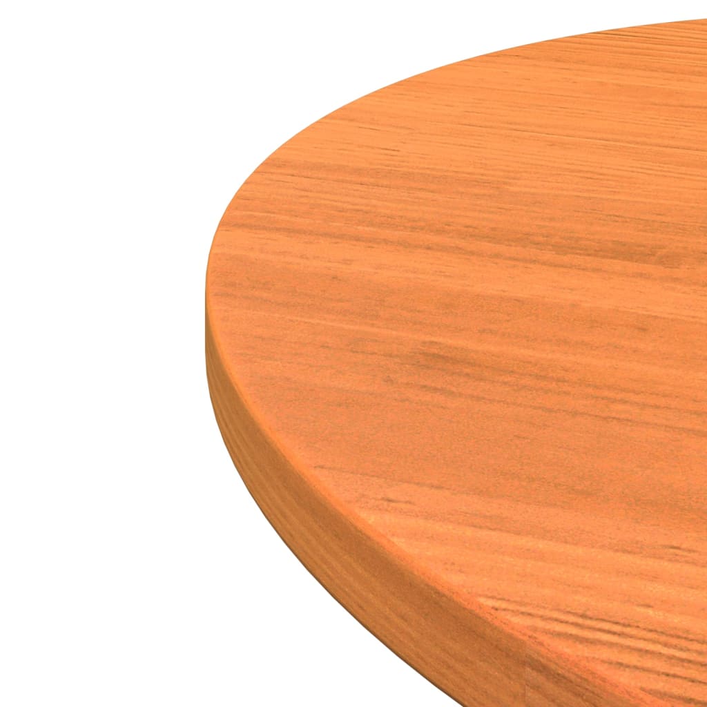 vidaXL Table Top Round Wax Brown Ø60x2.5 cm Solid Wood Pine