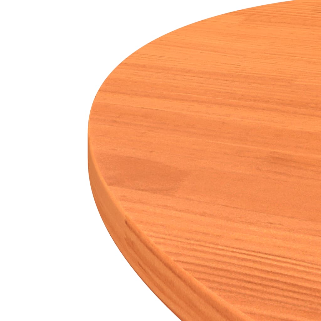 vidaXL Table Top Round Wax Brown Ø70x2.5 cm Solid Wood Pine