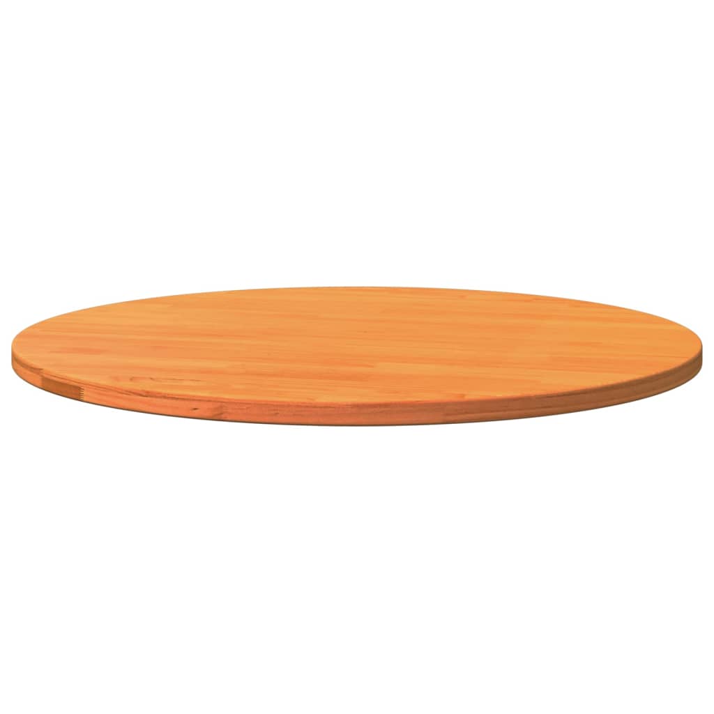 vidaXL Table Top Round Wax Brown Ø80x2.5 cm Solid Wood Pine