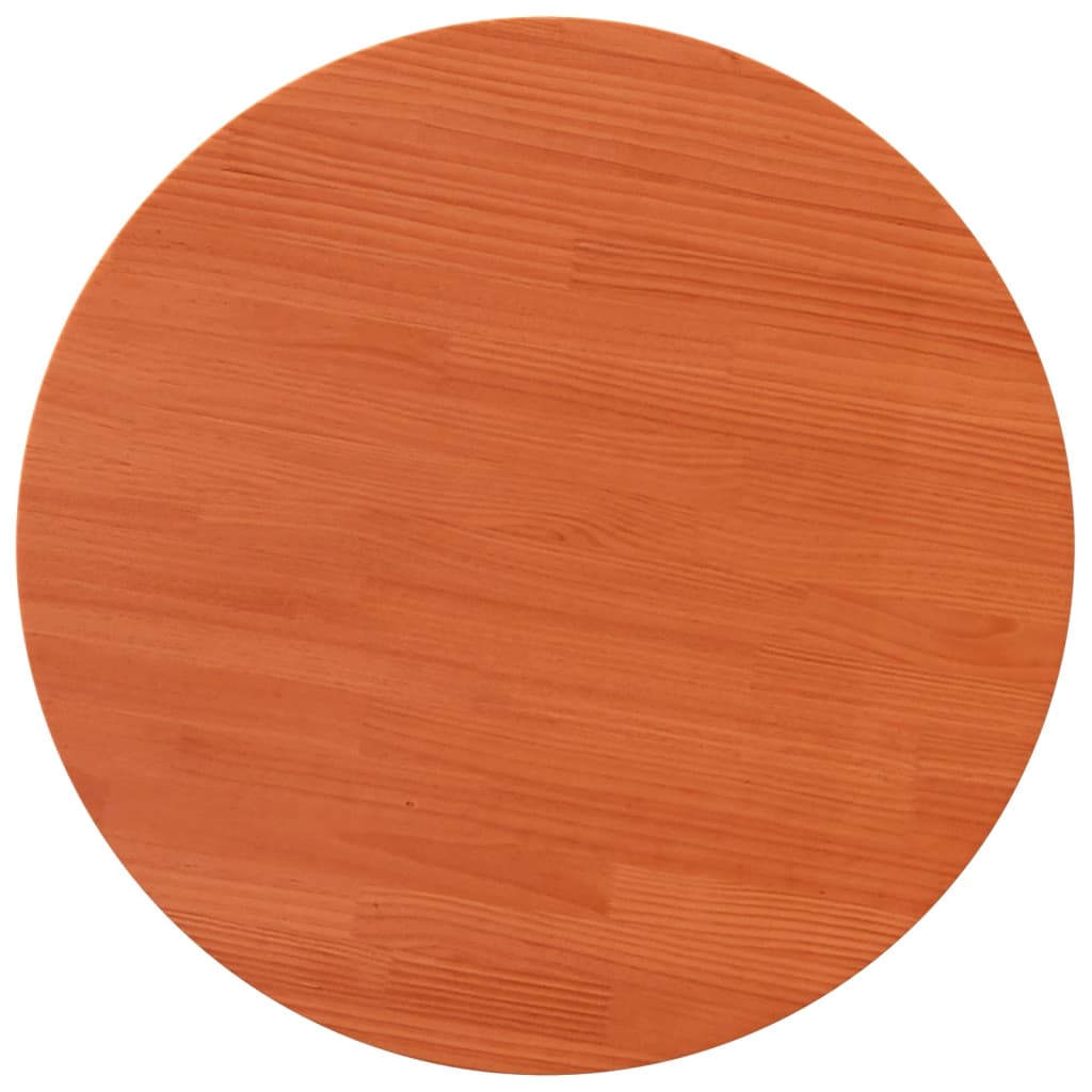 vidaXL Table Top Round Wax Brown Ø90x2.5 cm Solid Wood Pine