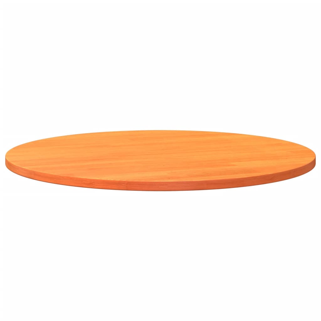 vidaXL Table Top Round Wax Brown Ø90x2.5 cm Solid Wood Pine