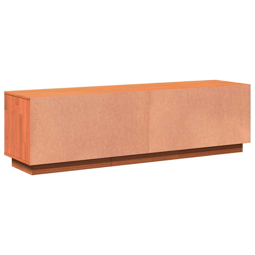 TV Cabinet Wax Brown 140x35x40 cm Solid Wood Pine