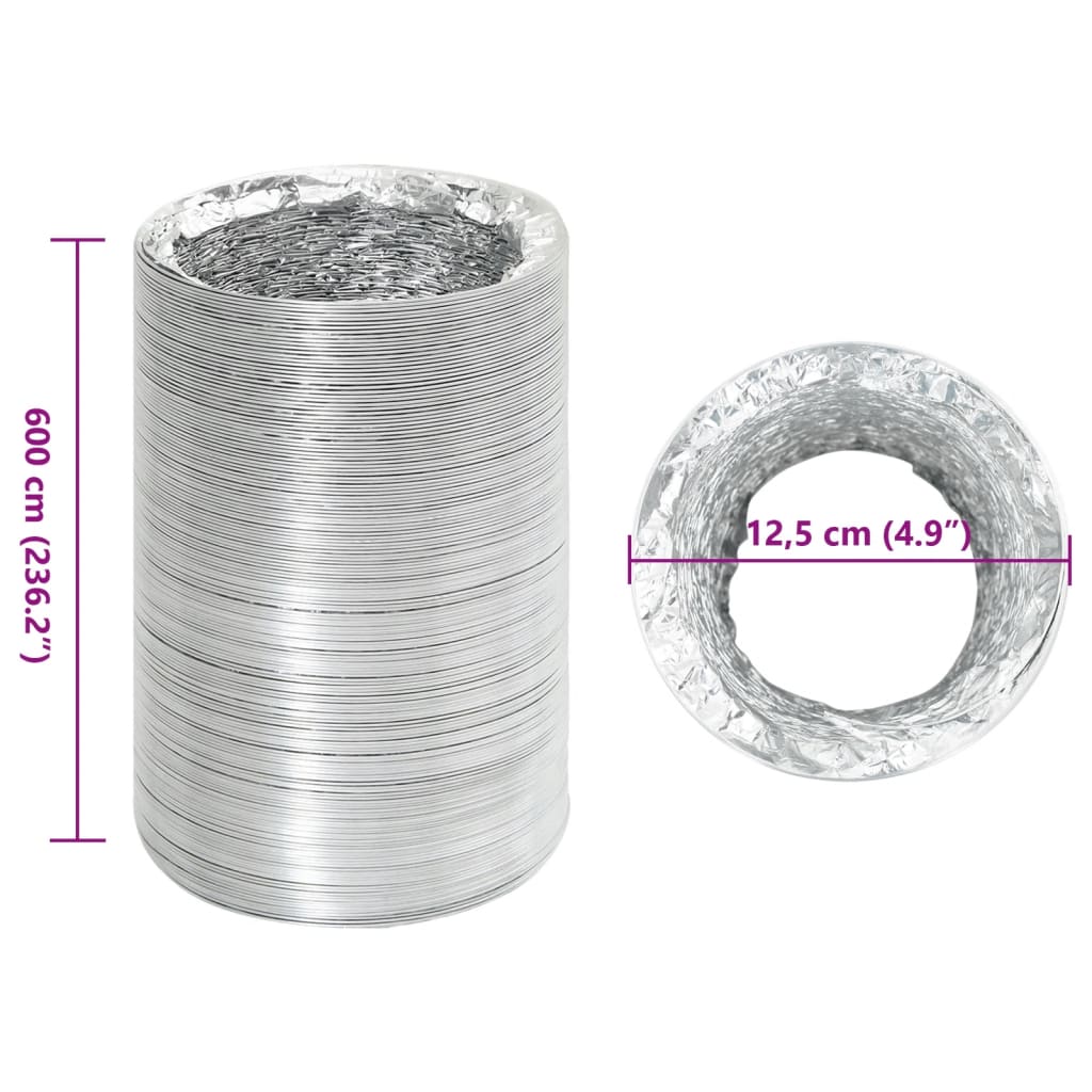 Ventilation Duct Aluminium 6 m Ø12,5 cm