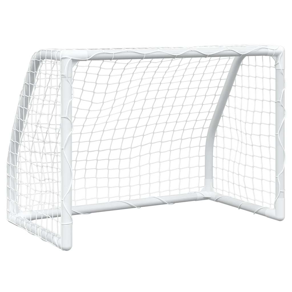 Kids'Football Goals 2 pcs with Ball White 64x35x48 cm Metal