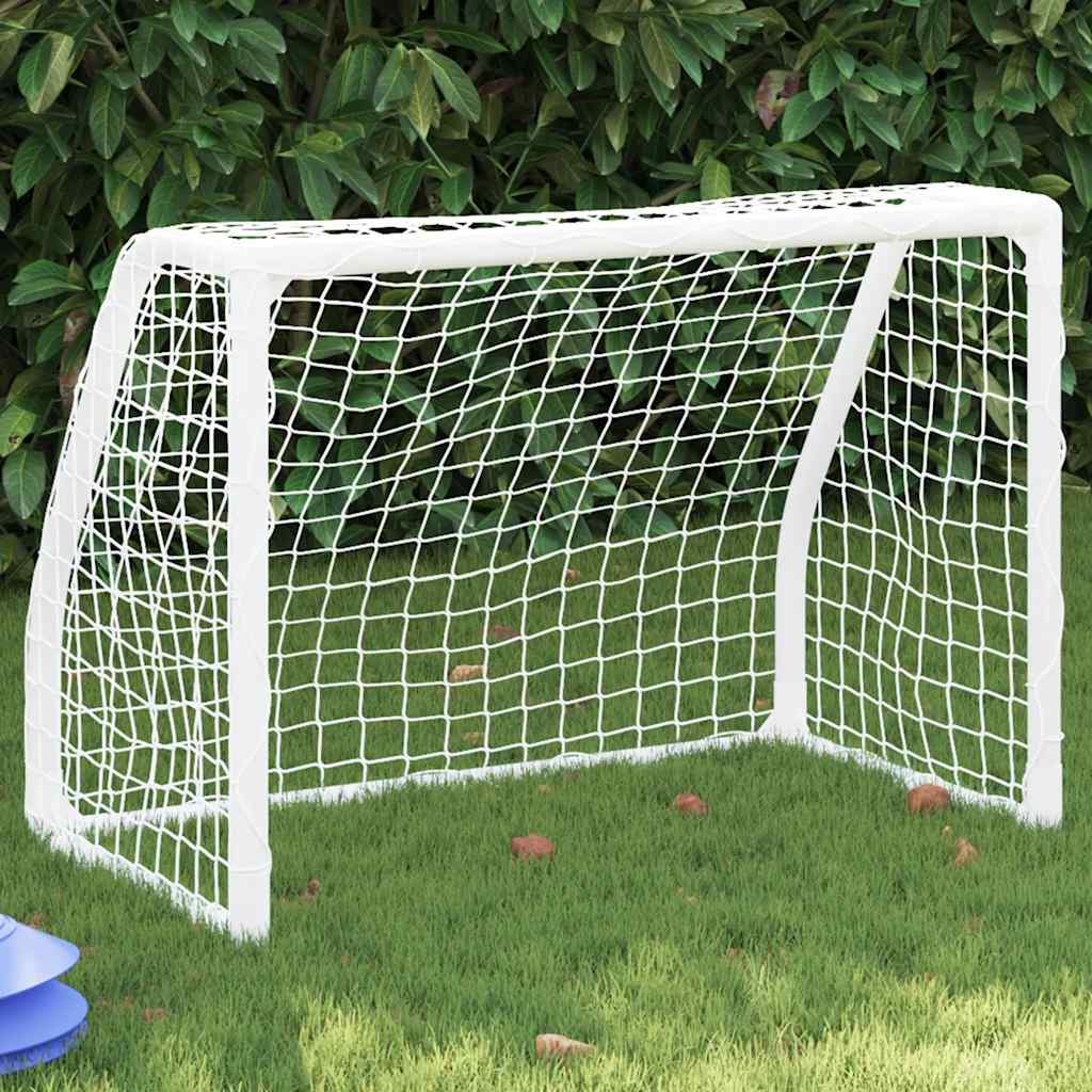 Kids'Football Goals 2 pcs with Ball White 64x35x48 cm Metal