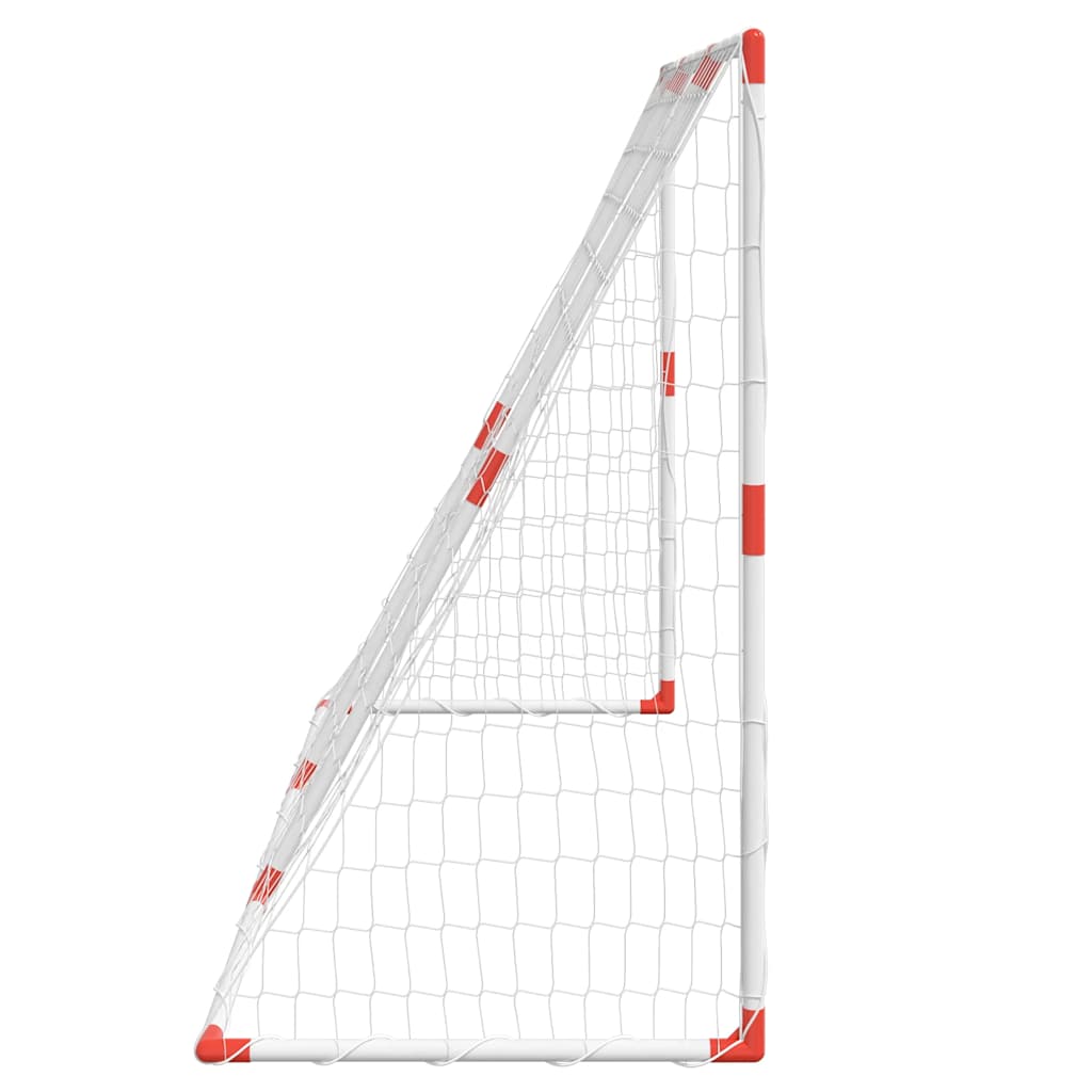 Kids'Football Goal with Balls 2-in-1 White 184x64x124 cm