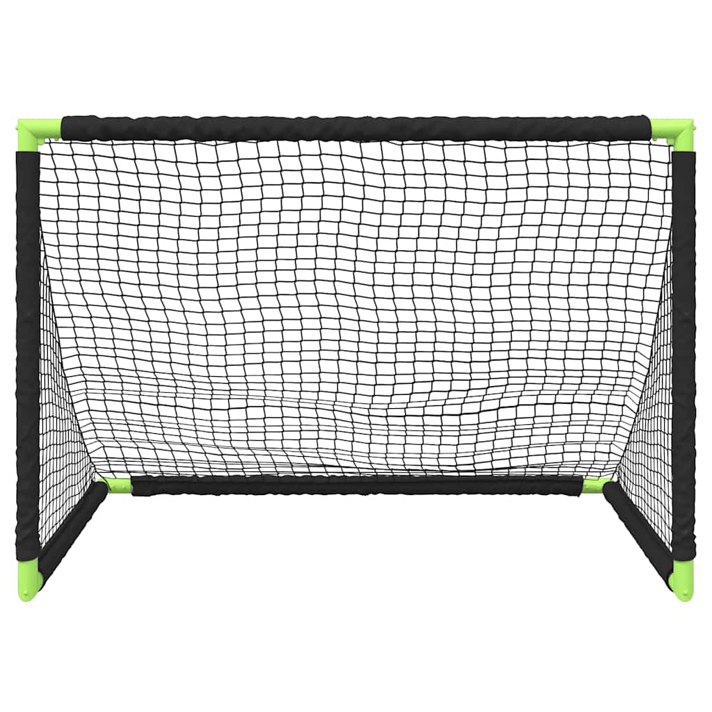 Kids'Football Goal Foldable Black 90x64x64 cm