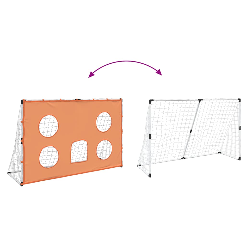 Kids'Football Goal with Targeting Mat and Ball 182x62x118 cm